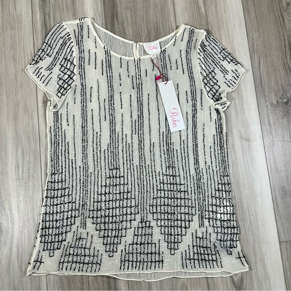 Parker embellished beaded Top New
